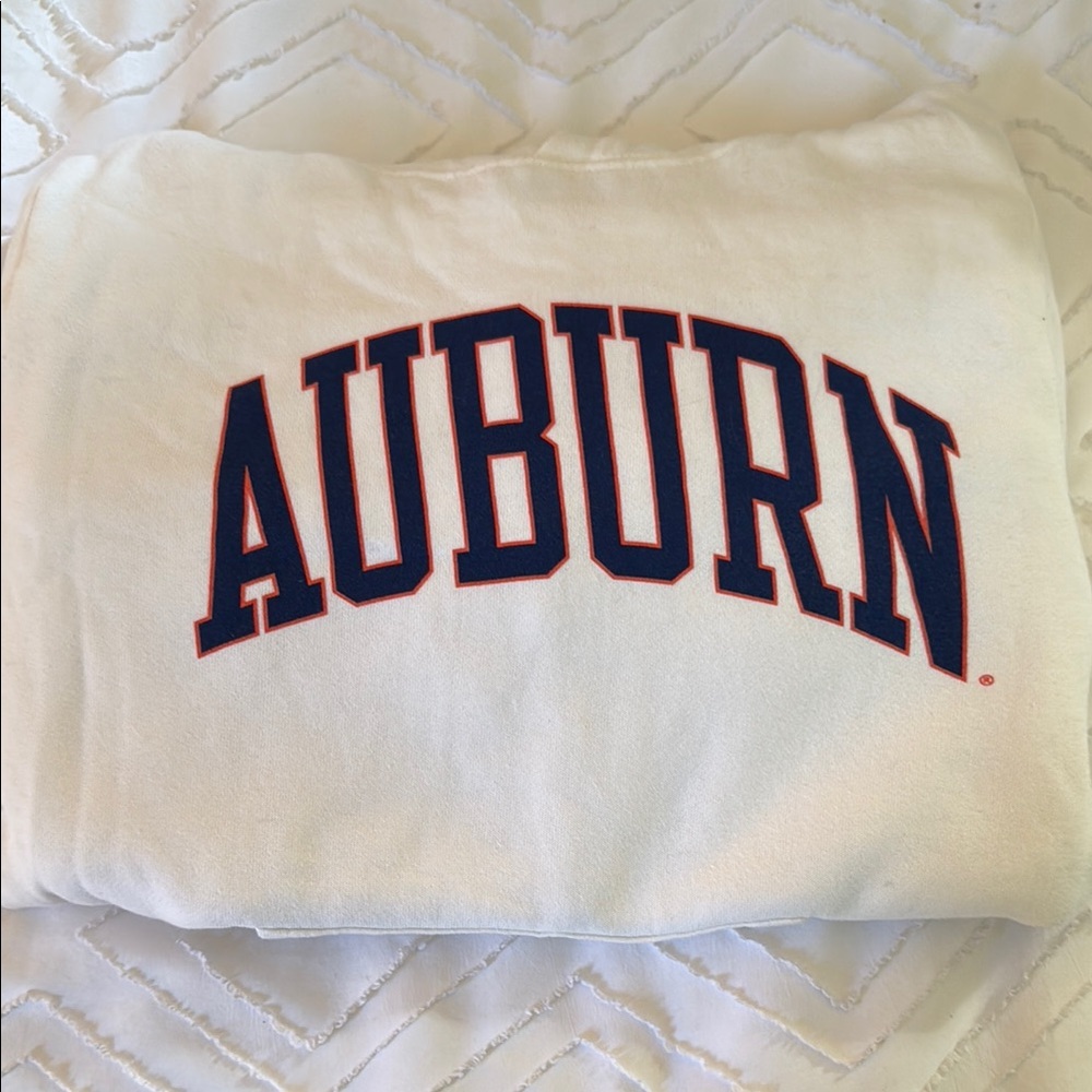 Auburn University White Hoodie Sweatshirt